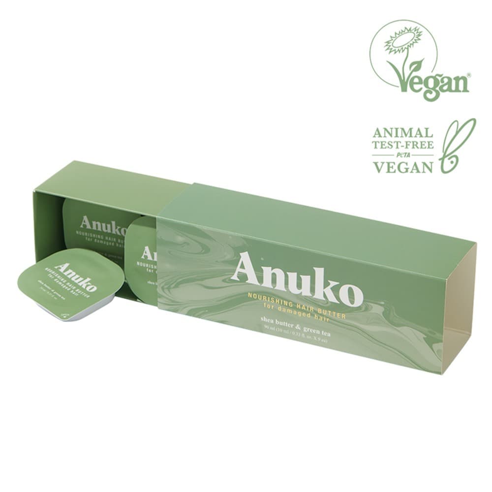 Anuko Travel Hair Butter green box with 10 ml sachets