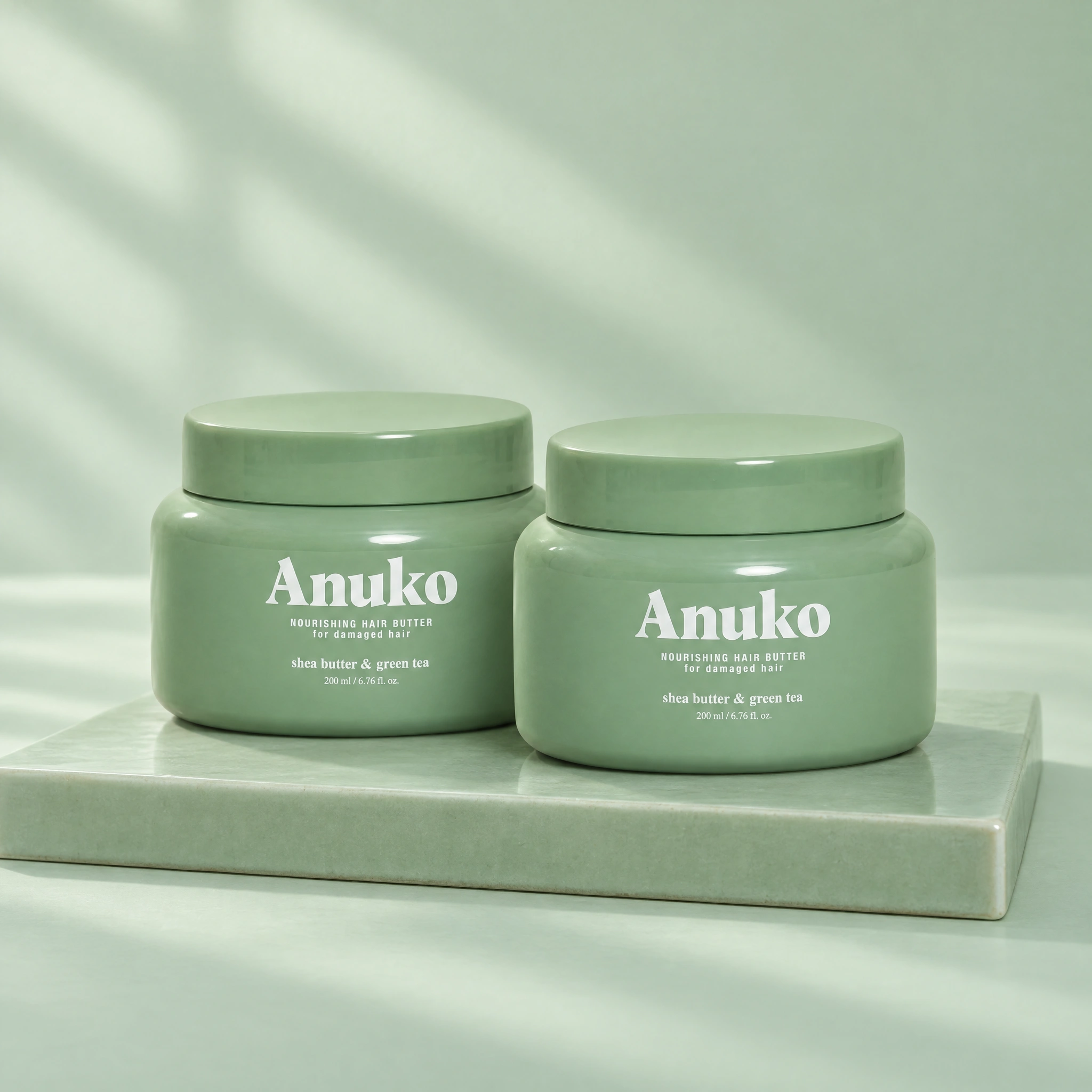 Two Anuko Nourishing Hair Butter 200 ml jars