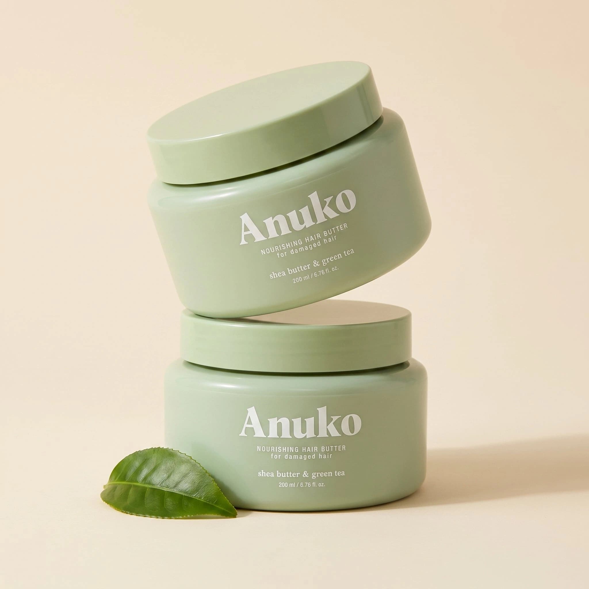 Two Anuko Nourishing Hair Butter 200 ml jars